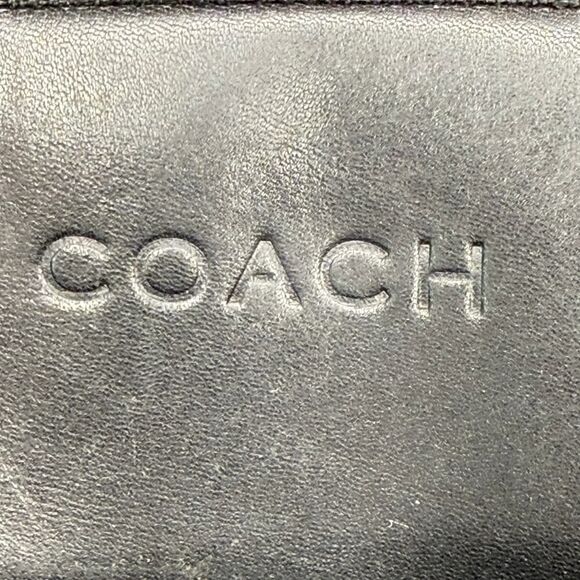 COACH F70707 Lexington Smooth Black Leather Office Commuter Briefcase Laptop Bag - Picture 7 of 16